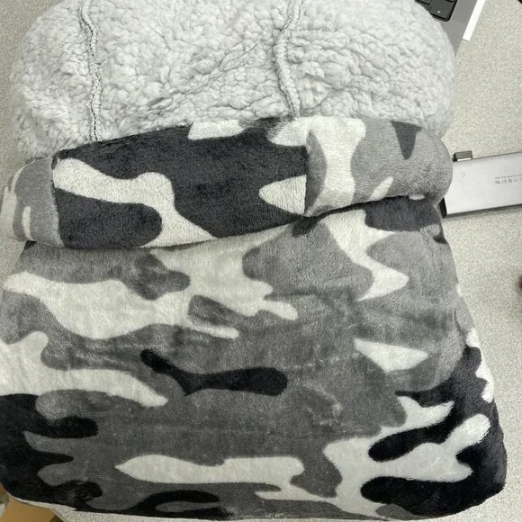 The Wayy Big Hoodie Women's Camo Sherpa Lined Oversized Sweatshirt JCK140 - Picture 6 of 8